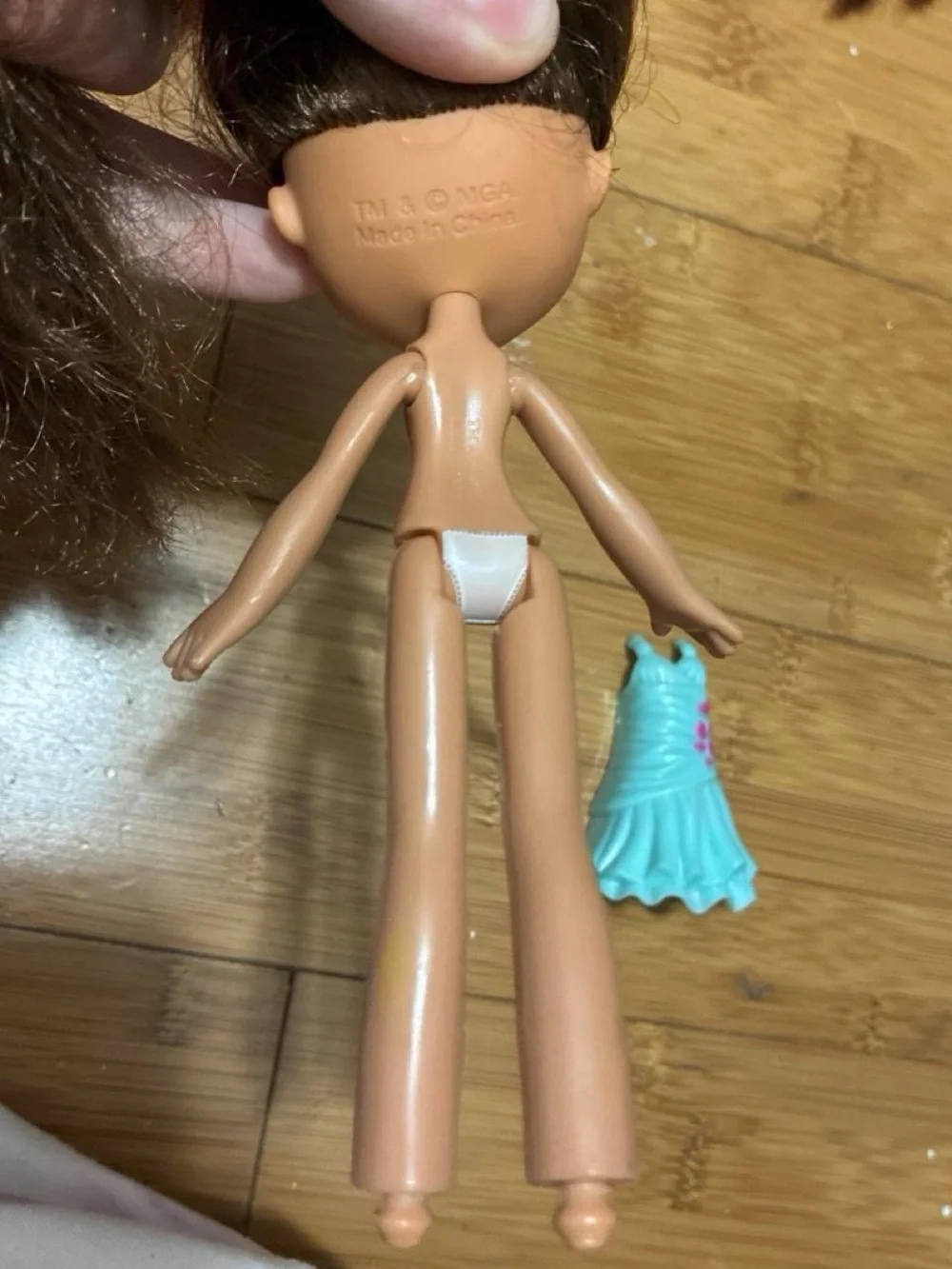 Fashion Play Doll in Turquoise Dress with Brown Hair